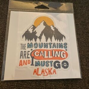 (JE08AA)Alaska Mountain Sticker  by Sticker Cabana Néw